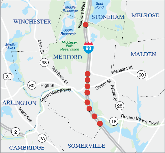 MEDFORD: BRIDGE PRESERVATION OF 10 BRIDGES CARRYING I-93 MEDFORD: BRIDGE PRESERVATION OF 10 BRIDGES CARRYING I-93